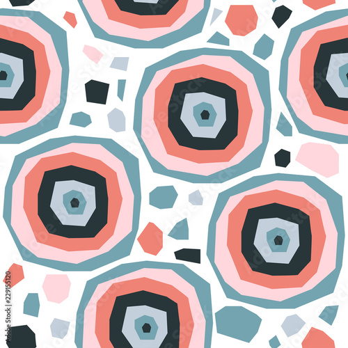 Abstract handmade seamless pattern. Childish craft wallpaper for birthday card, baby nappy, school party advertising, shop sale poster, holiday wrapping paper, textile, bag print, t shirt etc.