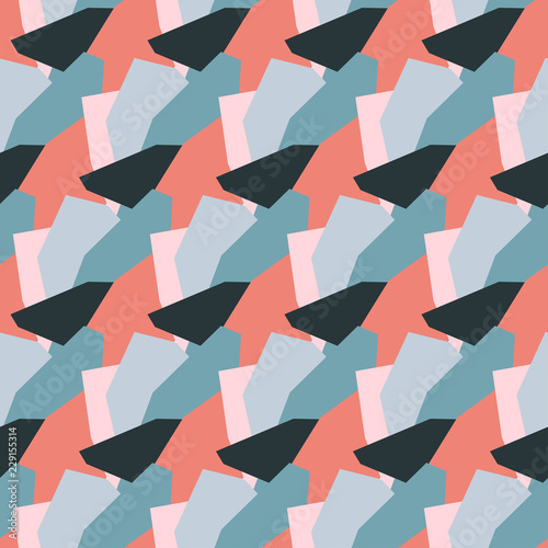 Abstract handmade seamless pattern. Childish craft wallpaper for birthday card, baby nappy, school party advertising, shop sale poster, holiday wrapping paper, textile, bag print, t shirt etc.