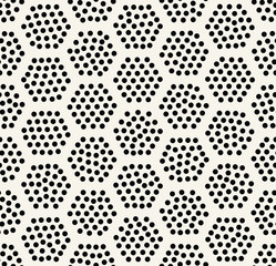 Crédence de cuisine Hexagone patrons Hexagones pointillés contour fin  © sunspire