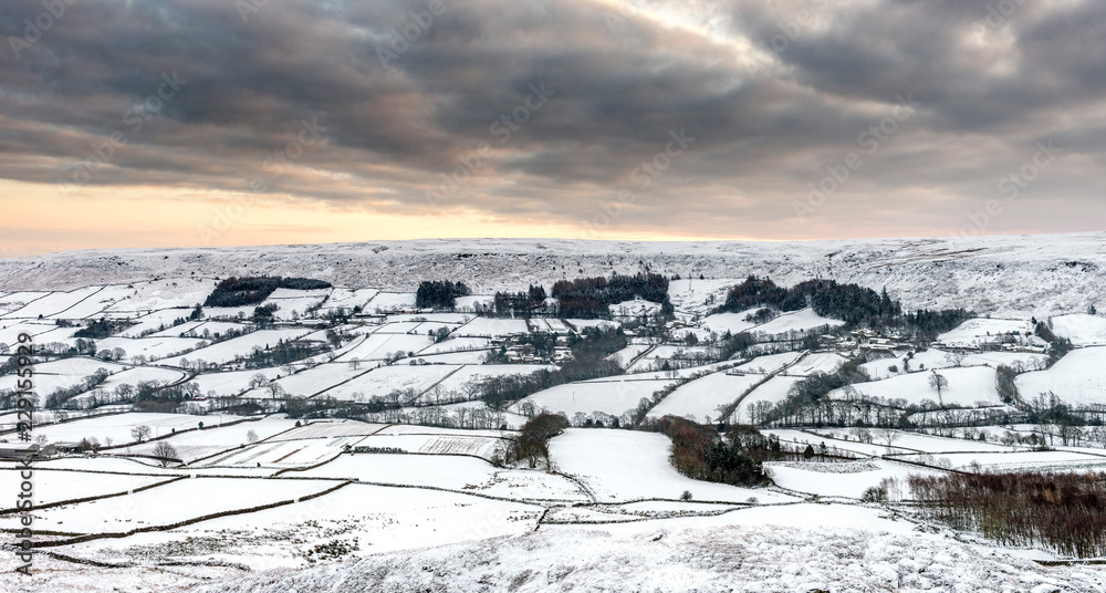 Danby Dale in winter from Blakey Rigg