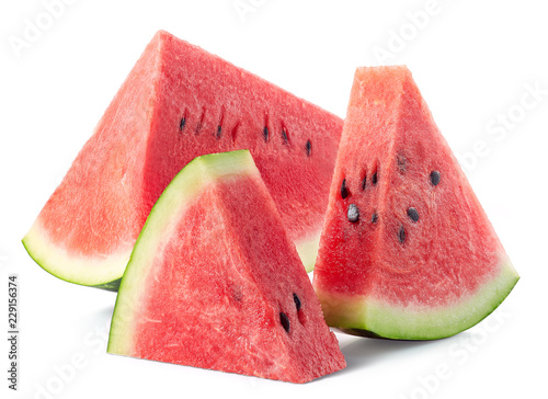 Slices of fresh ripe watermelon