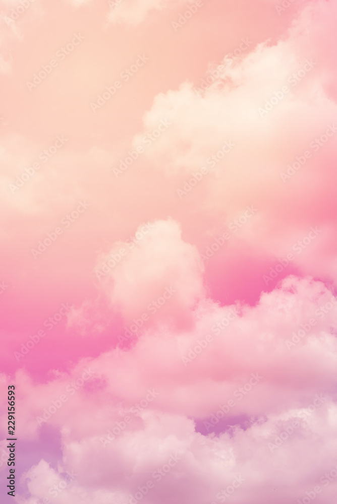 sun and cloud background with a pastel colored

