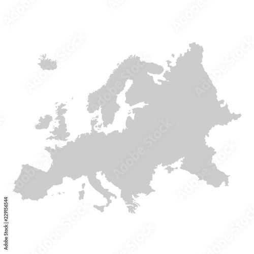Detailed vector map of Europe photo