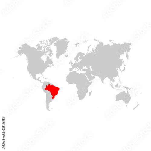 Brazil on world map