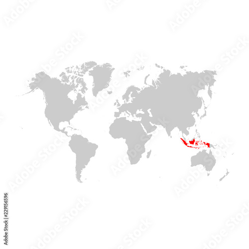 Indonesia on world map