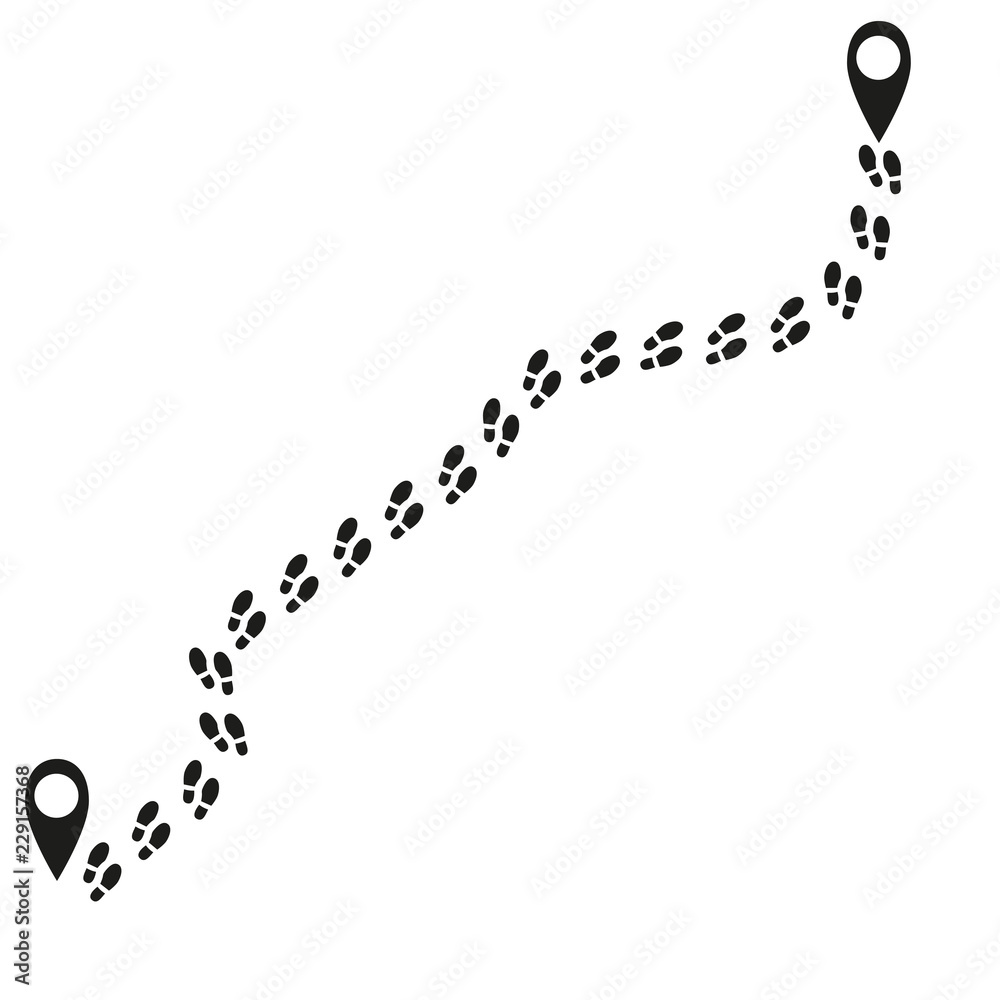 Tracking track footprints human shoes shoe sole funny feet footsteps paws people silhouette follow vector eps route steps sign foot Walks Walking wallpaper banner poster footmark fun funny navigatio