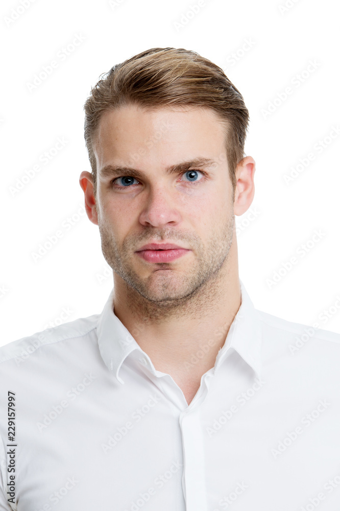 You do shaving every day. Bearded man with slick hair style. Handsome man with short beard hair. Man needs shaving. I shave myself for comfort and for style You do shaving every day. Bearded man with slick hair style. Handsome man with short beard hair. Man needs shaving. I shave myself for comfort and for style