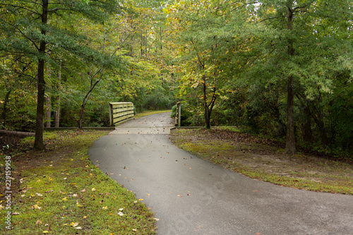 greenway footpath trail in Raleigh, North Carolina