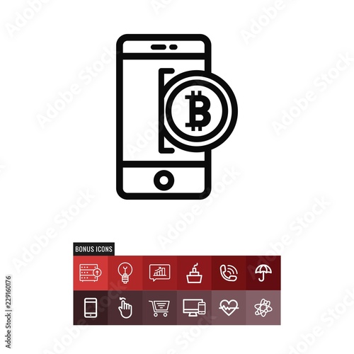 Bitcoin vector icon