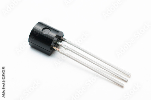 Electronic transistor (2n2222) isolated photo