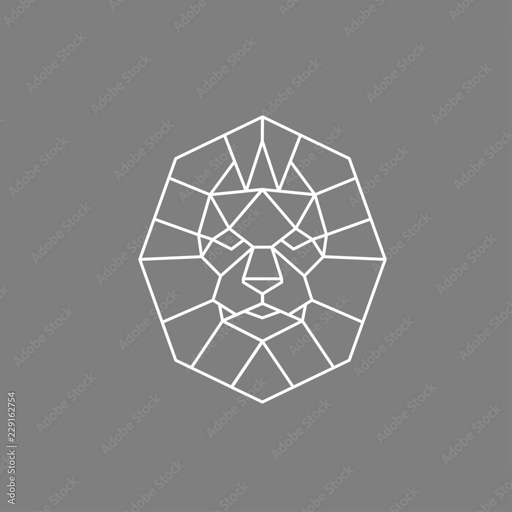 Lion logo. Lion head with crown - vector illustration, emblem design. Universal company symbol.
