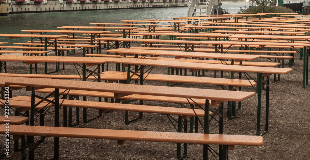 Tables and Benches by River Walk Tables and Benches by River Walk