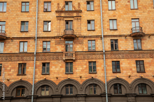 Traditional architecture in old part of city of Minsk, Belarus.