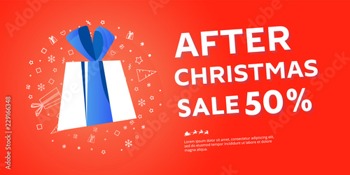 After christmas sale banner