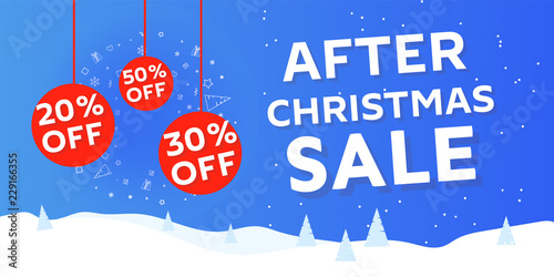 After christmas sale banner