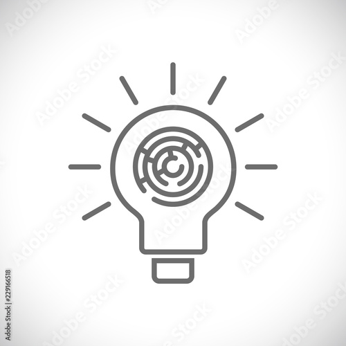 lightbulb maze icon