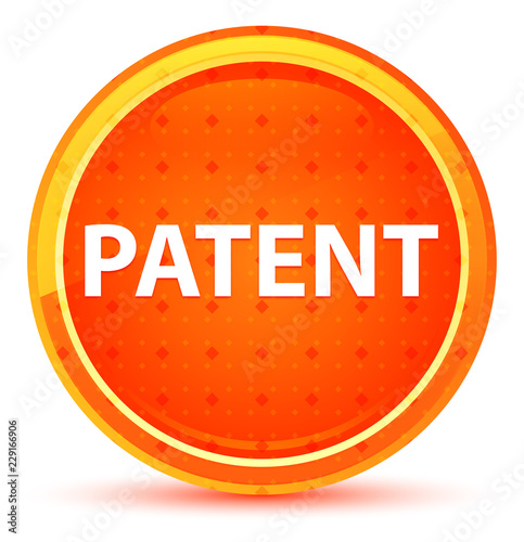 Patent Natural Orange Round Button photo