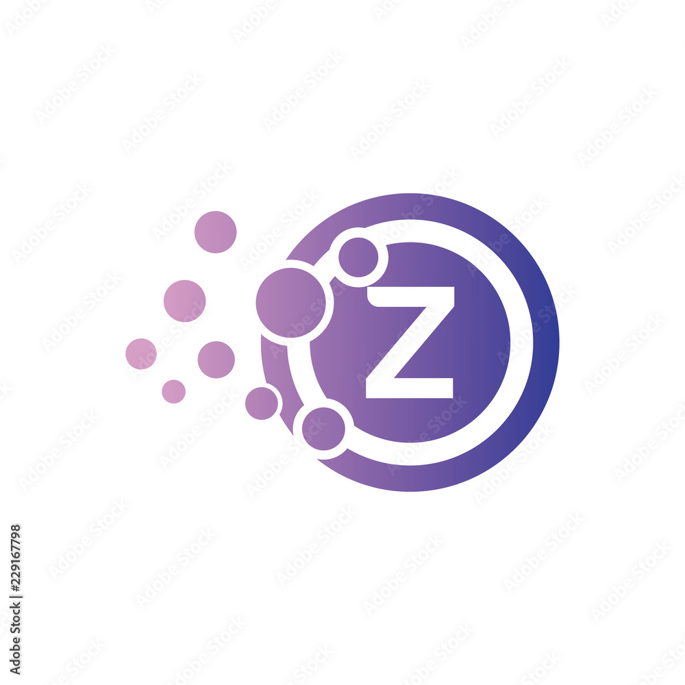 Dots Letter Z Logo. Letter Design Vector with Dots. Dots Letter Z Logo. Letter Design Vector with Dots.