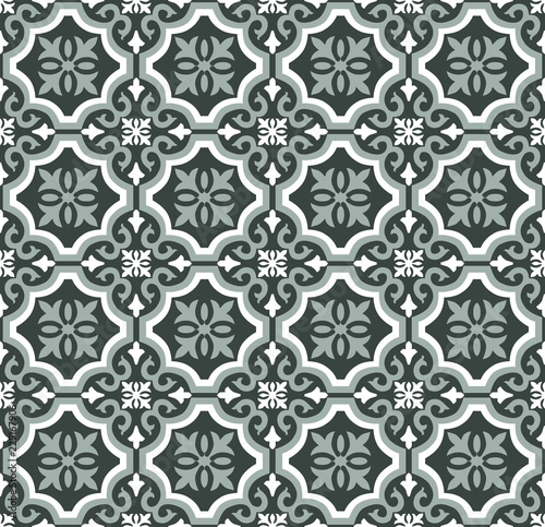 Green Olive spanish tiles pattern