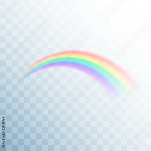 Rainbow icon. Abstract rainbow image. Colorful light and bright design element for decorative. Vector illustration isolated on transparent background