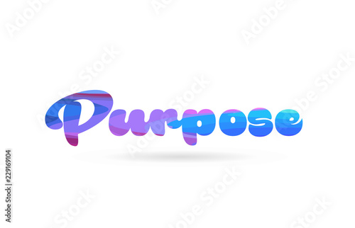 purpose pink blue color word text logo icon