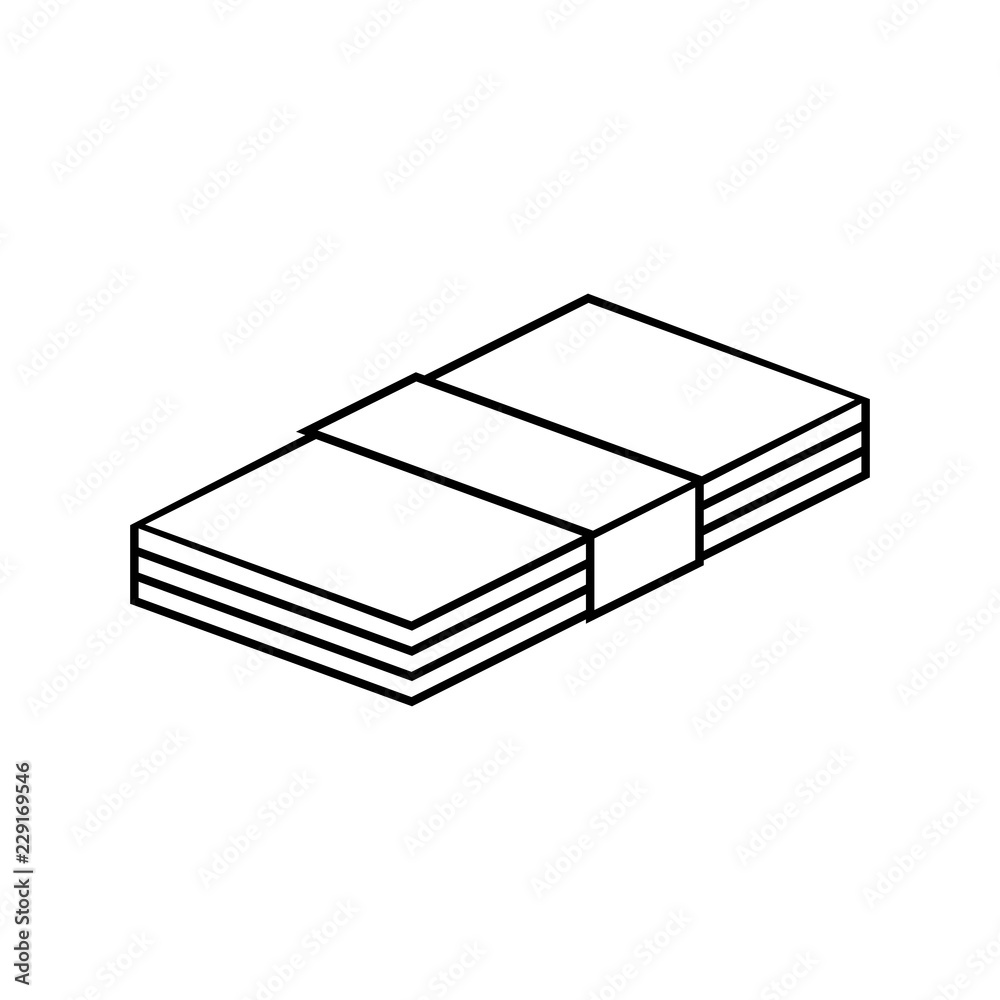 Money icon thin line outline isolated on white background for your web and mobile app design, vector illustration Money icon thin line outline isolated on white background for your web and mobile app design, vector illustration
