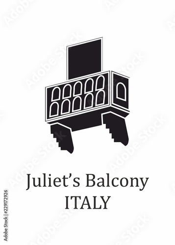 the illustration with landmark The Juliets Balcony