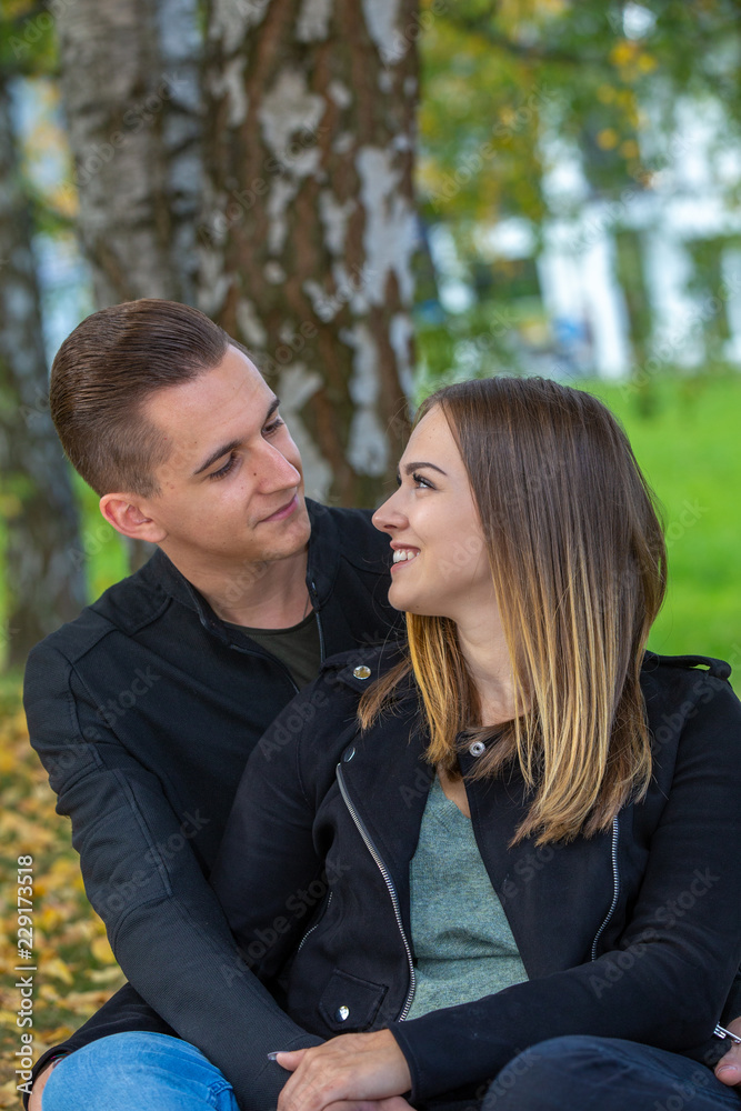 Funny couple laughing with a white perfect smile Funny couple laughing with a white perfect smile