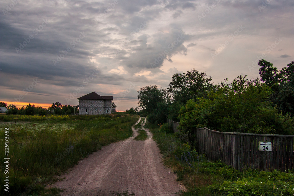 rural road in the countryside rural road in the countryside