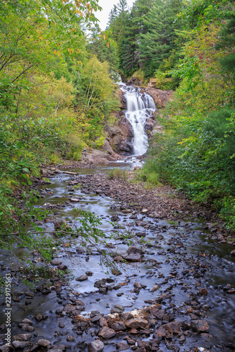 Waterfall on the Petite Rivière Bostonnais near La Tuque in Quebec, Canada photo