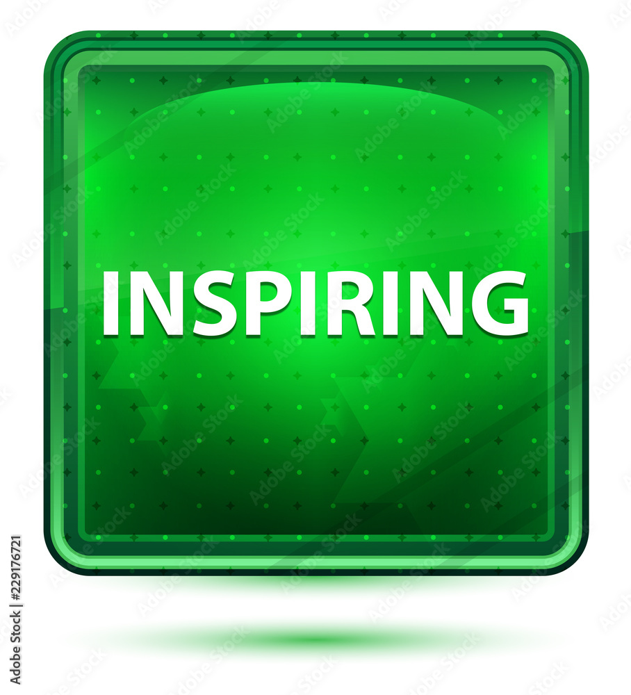 Inspiring Neon Light Green Square Button Inspiring Neon Light Green Square Button