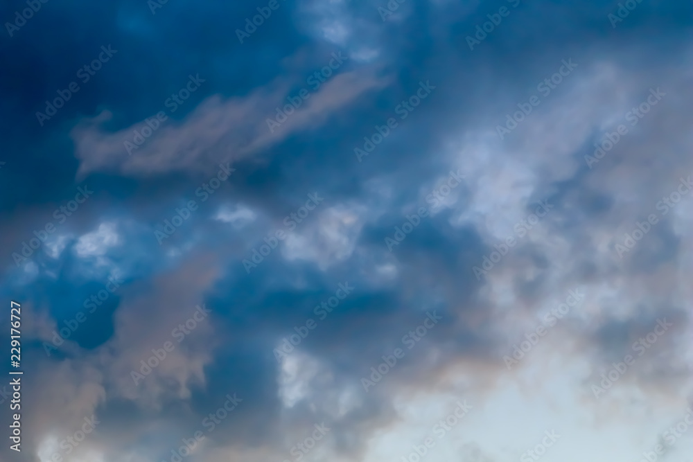 Background of sky with thunderclouds