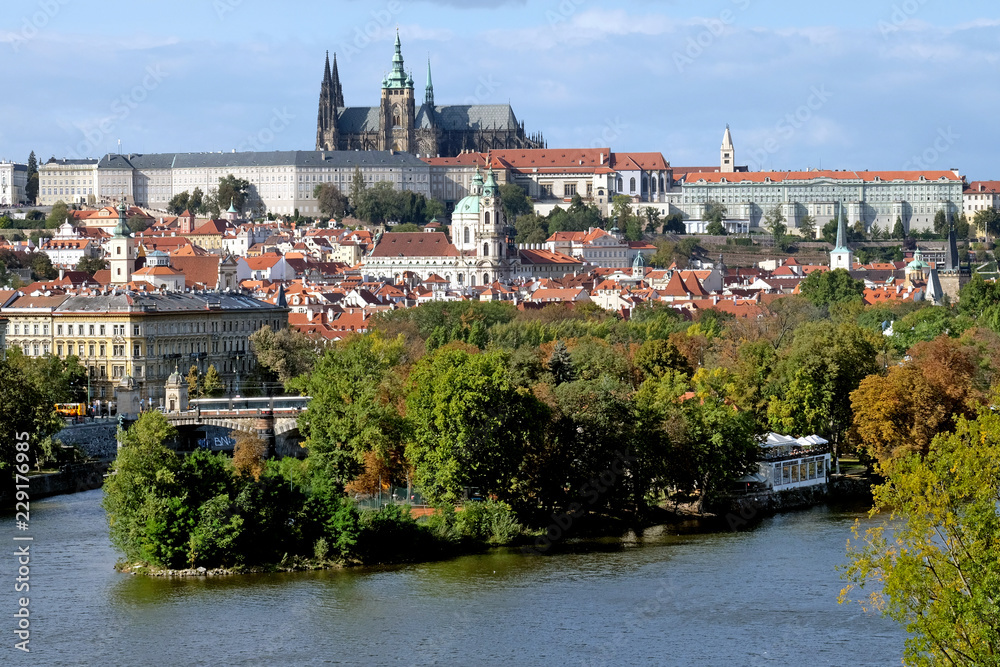 View of Hradcany and St. Vitus Cathedral in Prague