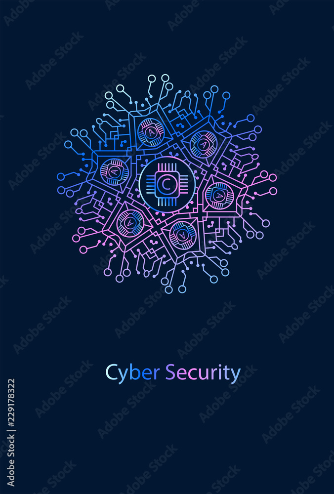 Protection concept. Protect mechanism, system privacy. Vector illustration Protection concept. Protect mechanism, system privacy. Vector illustration