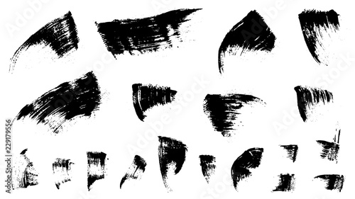 Mascara strokes set. Grunge backgrounds collection. Lashes cosmetic. Brush smudge. Smear. Mascara applicator stains isolated on white. Woman beauty. Eyelashes. Make up. Beauty product.