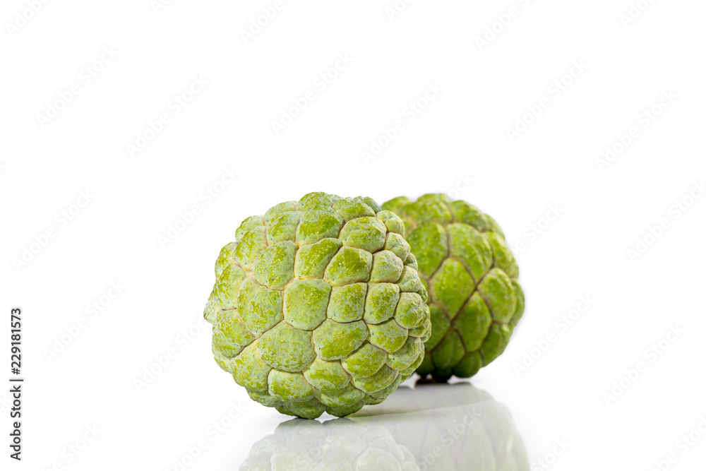 Custard apple isolated on white background 