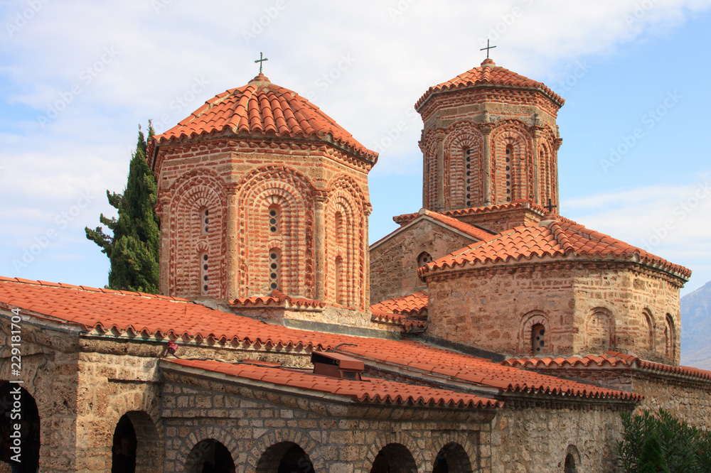 Architectural elements of Saint Naum monastery of Ohrid, Macedonia