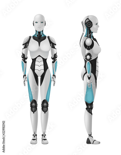 Realistic Female Droid Composition