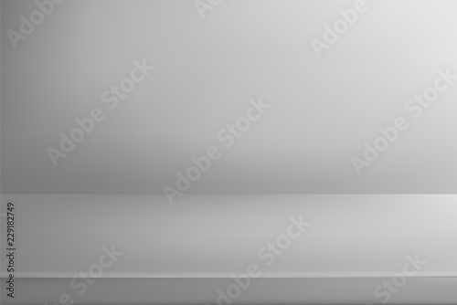 Vector white grey abstract background empty room with spotlight effect