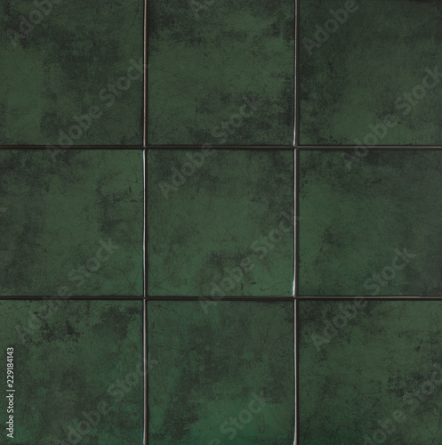 green ceramic mosaic classic tile
