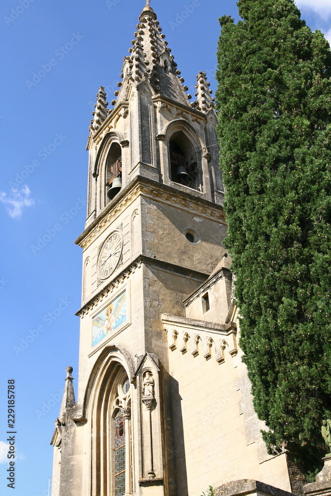 l'église Saint-Roch à Aiguèze