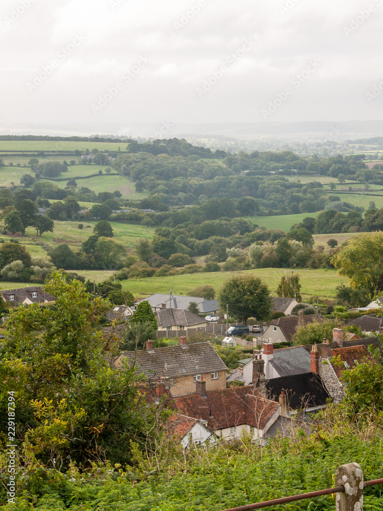 shaftesbury dorset beautiful green landscape view outside vista horizon overcast nature