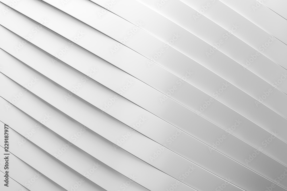 Obraz premium Abstract simple curve creative design. Smooth white Shapes minimal concept background. 3d Rendering