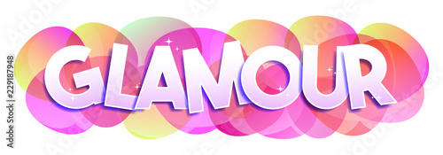 Glamour word vector banner