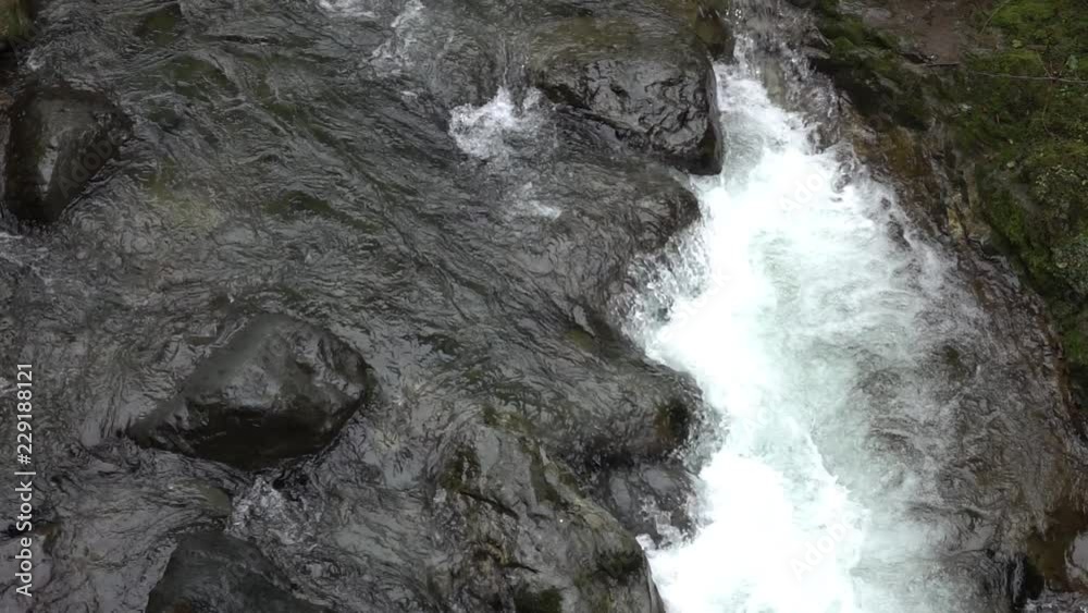 Georgia nature. Fast flowing mountain stream in slow motion. Georgia nature. Fast flowing mountain stream in slow motion.