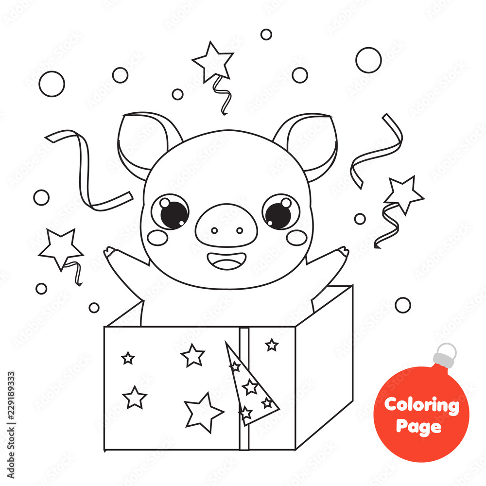 Coloring Book Children Drawing Kids Activity Gift Box - Stock Vector , #ad,  #Drawing, #Kids, #Children, #Co…