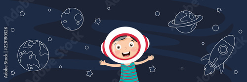 Vector Illustration Of Space Background