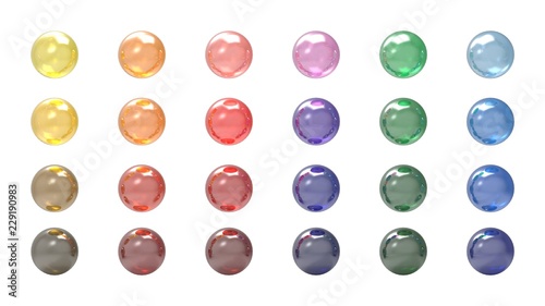 twenty-four colors water balls icon