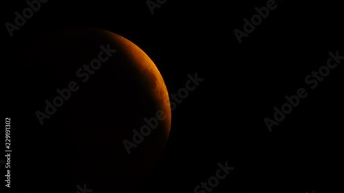 lunar eclipse July 27, 2018 - a total lunar eclipse. This became the longest total lunar eclipse in the 21st century. The total duration of the total phase was about 103 minute photo
