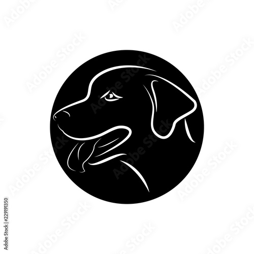 dog logo icon design template vector